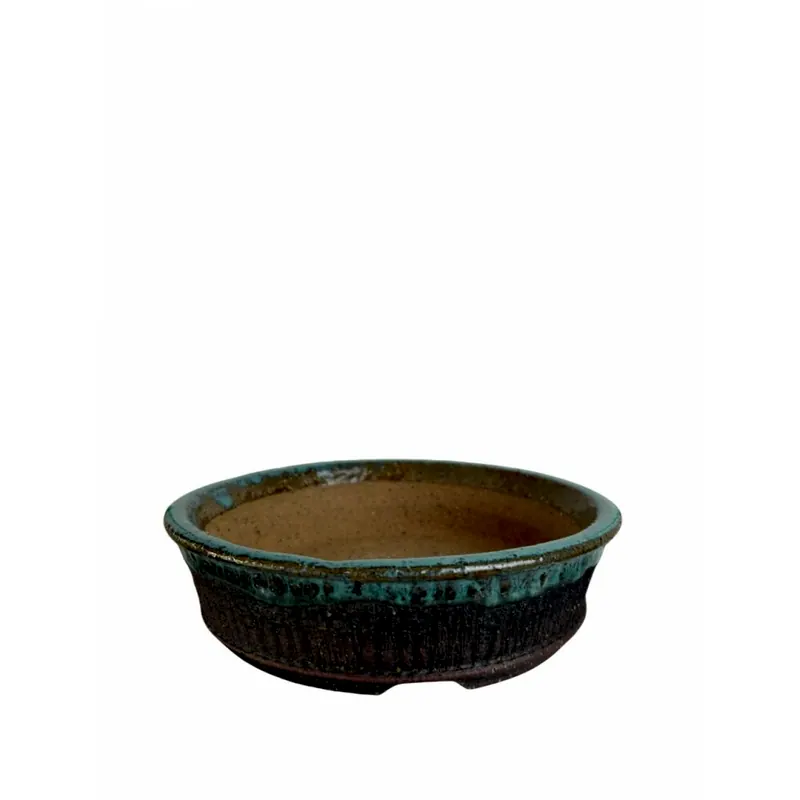 Vaso Claudio Neves verde-coral, foto da loja Nipon Bonsai