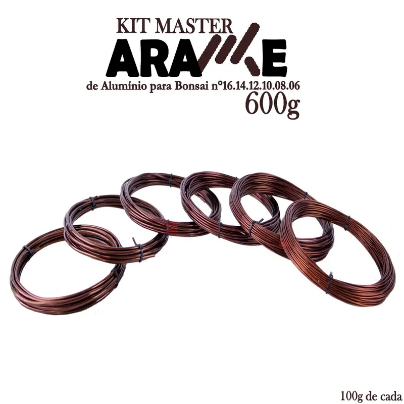 Kit de arame 600 g, foto da loja Nipon Bonsai