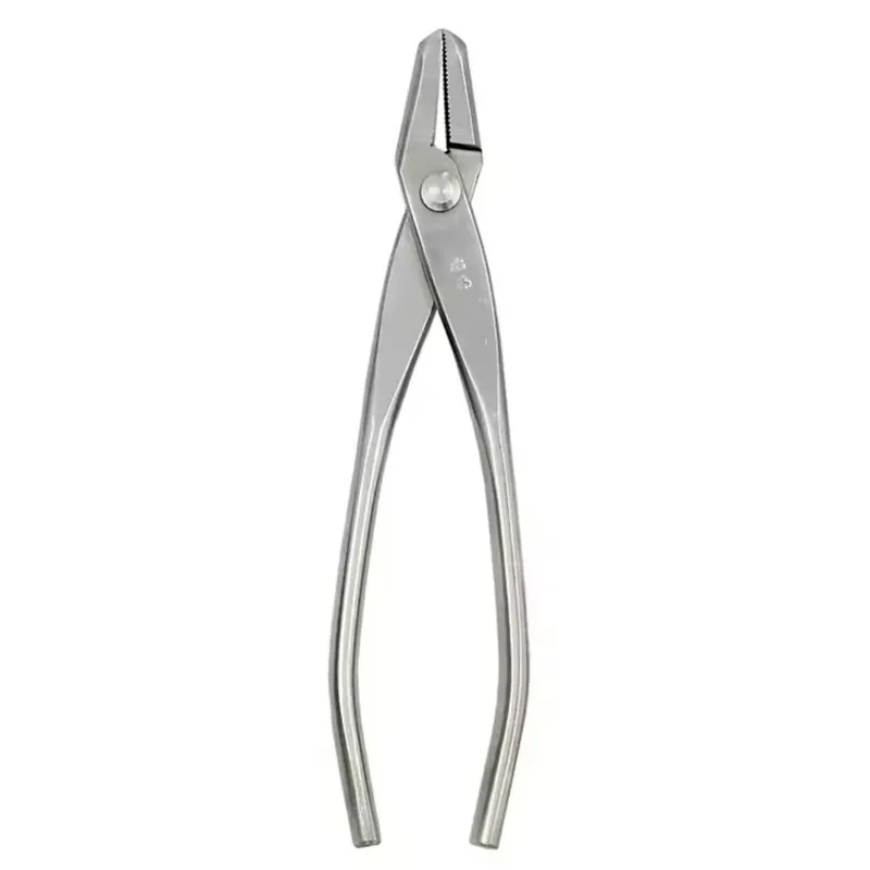 Alicate jin inox, de frente, em fundo branco
